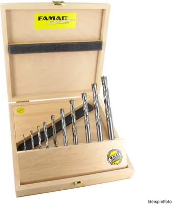 Produktbild von Famag Holzspiralbohrer HM-bestückt- Set´s 1593.510 - 10-teilig im Holzkasten
