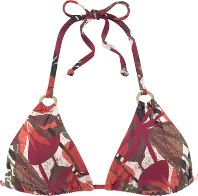Produktbild von LASCANA Triangel-Bikini-Top Ava rot bedruckt Größe 32 Cup A/B