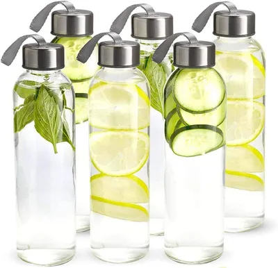 Immagine prodotto di Bottiglie di vetro da 500 ml con tappo, set da 6