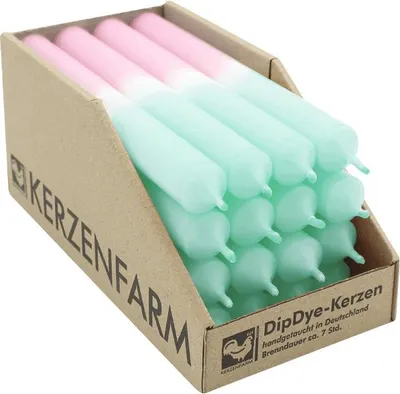 Obrázok produktu pre Sviečka na tyčinke Dip Dye - Mint pastelovo ružová 1ks.