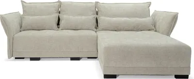 Produktbild von Ecksofa COMFORTE DELUXE L-form mit Schlaffunktion und Bettkasten in Stoff Rosario Beige, Seite Universal, B250 x T187 x H95 cm