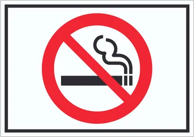 Produktbild von Rauchen verboten Symbol Aufkleber A4 (210x297mm)