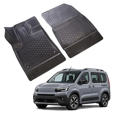 Produktbild von J&J AUTOMOTIVE 3D Automatten Gummi Matten Gummifußmatten TPE Passend Für Fiat Doblo Ab 2023 2tlg