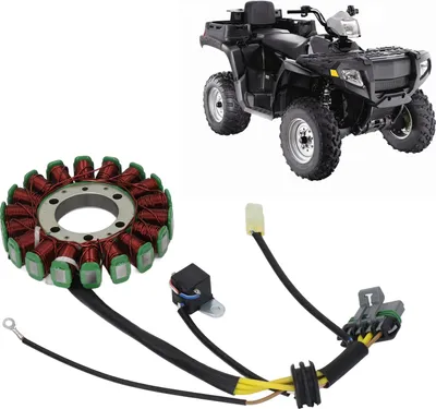 Image de ATV Ensemble bobines magnéto-stator électriques en cuivre 3089959 Remplacement pour Polaris Sportsman 500 2006-2009