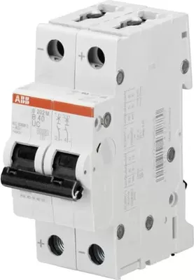 Productafbeelding van S202M-C2UC, zekeringautomaat, C-karakteristiek, 10 kA, 2 A, 2-polig, artikelnummer 2CDS272061R0024
