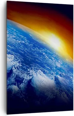 Produktbild von Bild auf Leinwand - Leinwandbild - Einteilig - Galaxie Erde Raum - 80x120cm - Wand Bild - Wanddeko - Wandbilder - Leinwanddruck - Wanddekoration - Leinwand bilder - Wandbild - PA80x120-2335