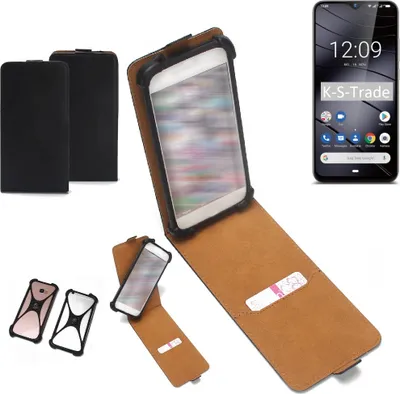 Produktbild von K-S-Trade Handyhülle Schutzhülle kompatibel mit Gigaset GS290 Hülle Case Cover Flip Style Bumper schwarz 1x