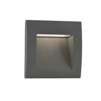 Produktbild von Faro 70148, Wandbeleuchtung für den Außenbereich, Dunkles Grau, Aluminium, IP65, I, 3 W