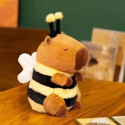Produktbild von Capybara Bienen Kostüm Plüschtier Kuscheltier Stofftier Kinder Geschenk Geburtstag weich niedlich
