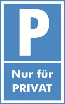 Produktbild von Parkplatz-Schild - PARKEN NUR FÜR PRIVAT - 308708 - Gr. 40x25cm