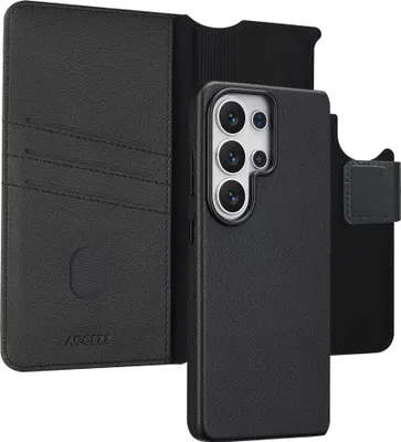Obrázek produktu pro Accezz Leather Bookcase 2 v 1 s MagSafe pro Samsung Galaxy S26 Ultra – Onyx Black
