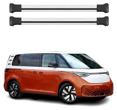 Produktbild von Dachträger Grundtäger für VW ID.Buzz 2022-2025 75kg Aluminium Silber 2tlg, KI-generiertes Bild