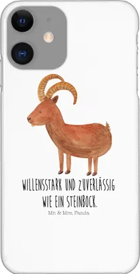 Produktbild von Mr. & Mrs. Panda Iphone 11 Handyhülle Sternzeichen Steinbock - Weiß - Geschenk, Bock, Cover, Hülle, Aszendent, Geburtstag Januar, Ziege, Dezember, Steinböcke, Handy Case