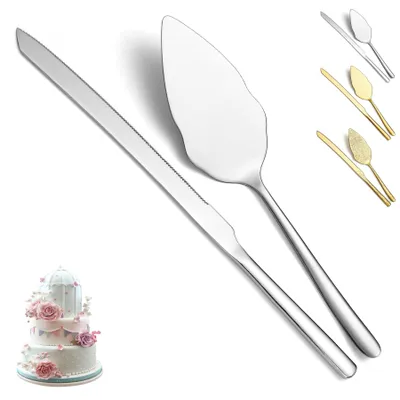 Produktbild von Set aus 2 Tortenspateln – Edelstahl, spülmaschinenfest, ideal für Hochzeiten und Feiern