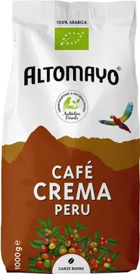Produktbild von Café Crema Peru - Bohne 1Kg