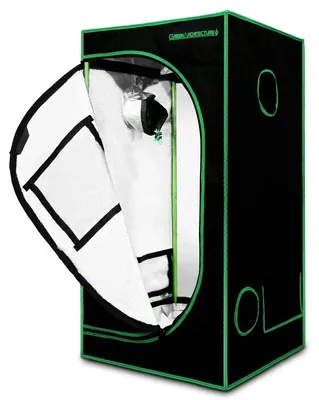 Produktbild von Growbox Zelt - Indoor Pflanzzelt - Mini Gewächshaus für Pflanzen - Für Hydrokultur Anbau - Größe 60 x 60 x 120 cm