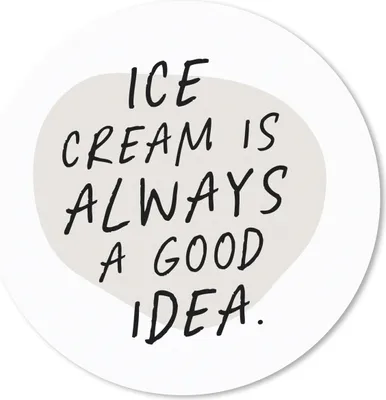 Produktbild von MuchoWow® Mauspad Mousepad Zitate - Eiscreme ist immer eine gute Idee - Sprichwörter - Essen 20x20 cm - Mousepads - Maus Mat - Pad - Mausunterlage - Schreibtischmatte