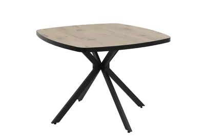 Produktbild von Hela Tische, Ovaler Esstisch Küchentisch Rotterdam, Holzdekor Viking Oak, Vierkant Metallgestell, arretierbare Füße, 100x100cm