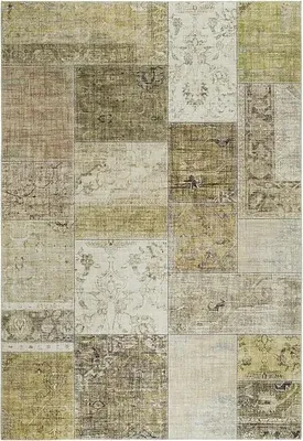 Image de Tapis à poils courts Prima, beige/jaune, 150 x 80 cm, 100% polyester