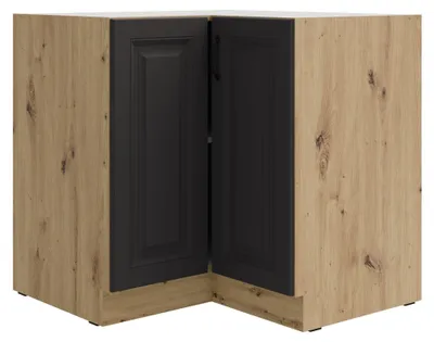 Produktbild von Eckunterschrank 90x90 cm Stilo Grau Eiche Artisan Küchenzeile Küchenblock Küche