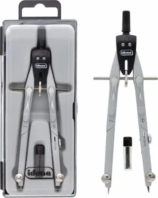Produktbild von Idena Schnellverstellzirkel silber/schwarz