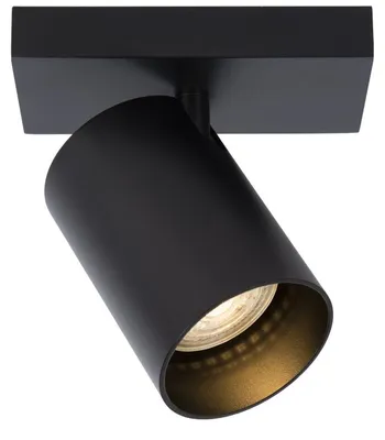 Productafbeelding van Atmooz Nuo 1 – 15 x 10 x H 12 cm – Zwart – 50 W – GU10 – Metaal – Wandlamp/inbouwspot voor plafond – Woonkamer / Eetkamer / Slaapkamer