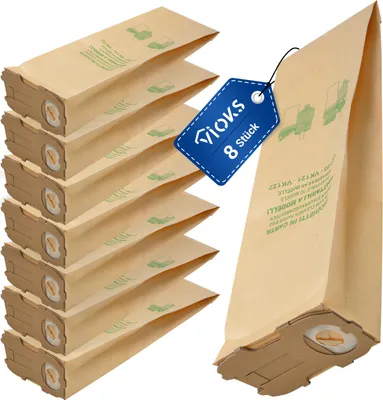 Produktbild von Staubsaugerbeutel Set 8x passend für Kobold VK118 VK119 VK120 VK121 Staubsauger