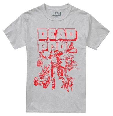 Produktbild von Deadpool - "Corps Red Attack" T-Shirt für Herren/Damen Uni, meliert TV34240 (3XL) (Athletisch)