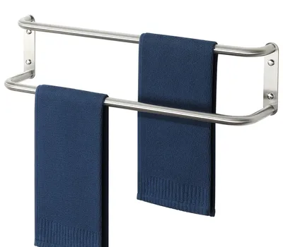 Doppelter Handtuchhalter Wandmontage, 60 cm, Edelstahl, gebürstet