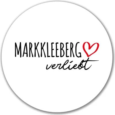 Produktbild von Huuraa Aufkleber Markkleeberg verliebt 10cm rund Sticker Geschenkidee