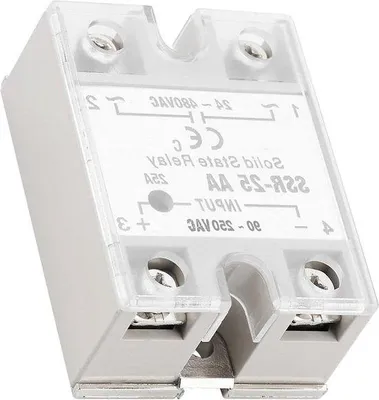Zdjęcie produktu dla Elektroniczny moduł przełączający, 25 A, wejście 80–250 V AC, wyjście 24–480 V AC.