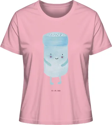 Produktbild von Mr. & Mrs. Panda Baumwoll T-Shirt Damen Beste Freunde Salz Größe M - Baumwolle Pink - Geschenk, Basic Shirt, Fehlende Keywords, Oberteil, Lustige Sprüche, Kurzarmshirt