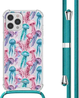 Produktbild von imoshion Design Hülle mit Band iPhone 12 (Pro) - Jellyfish Watercolor