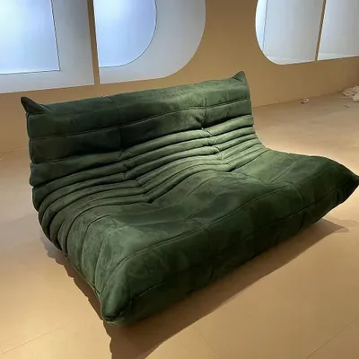 Produktbild von Sofa Liegesessel Sessel mit Armlehnen Terrasse Büro Entspannung Grün 3-Sitzer