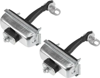 Produktbild von Türprüfband Nr. 4658467AB für Chrysler Sebring Cabrio 1998-2006 / Vorne / Robustes Metall / 2 Stück / Silberton