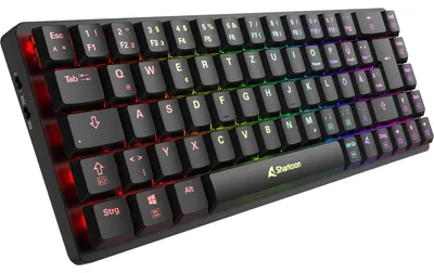 Image de Sharkoon 4044951036929 Sharkoon Gaming Tastatur PureWriter W65  schwarz-rot      DE