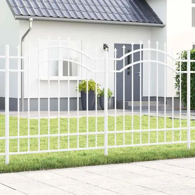 Produktbild von Gartenzaun Woerden Weiß 240 x 165 cm Pulverbeschichteter Stahl