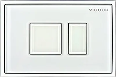 Produktbild von VIGOUR Betätigungsplatte AI Glas weiß für 2-Mengen-Spülung V5AIGG