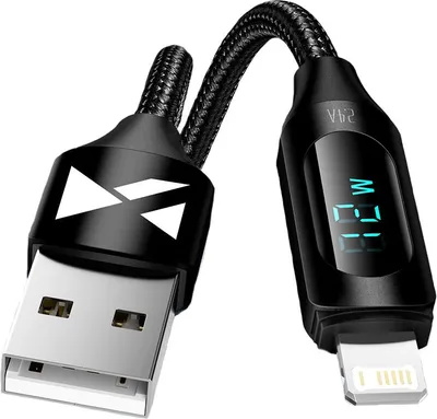 Produktbild von Wozinsky WUALC1, 1 m, Lightning, USB A, Männlich, Männlich, Schwarz