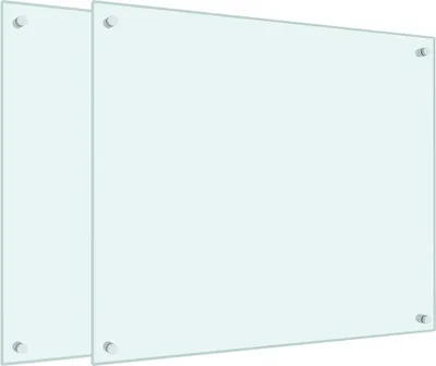 Obrázek produktu pro vidaXL Kuchyňské obklady 2 ks. Bílé tvrzené sklo 70x60 cm