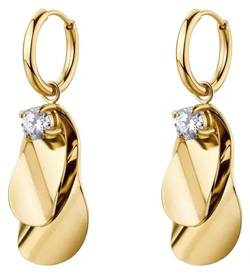 Immagine prodotto di Orecchini moderni placcati in oro con cristalli 2in1 Bloom BOM22
