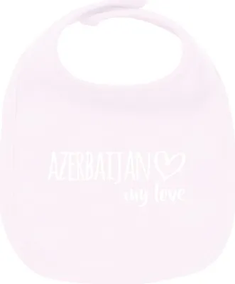 Produktbild von Huuraa Unisex Babylatz Azerbaijan my love Geschenk Babypink  Baumwolle Azerbaijan Mitbringsel