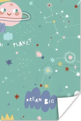 Produktbild von MuchoWow® Poster Weltraum - Zitate - Kinder 60x90 cm - Wanddekoration
