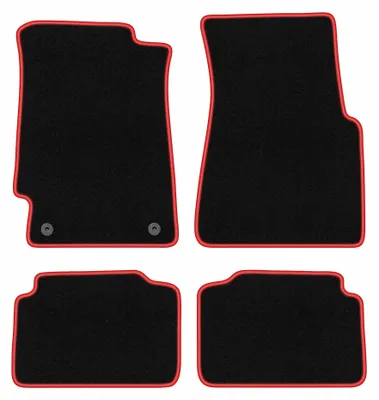 Immagine prodotto di Tappetini in moquette per Honda Civic V 1991-1996 (hatchback) – set 4 pezzi, nero/rosso, su misura – Wielganizator CARLUX