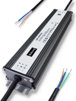 Immagine prodotto di Trasformatore LED illuburg 24 V 200 W, impermeabile IP67, senza sfarfallio, per strisce LED, alimentatore LED