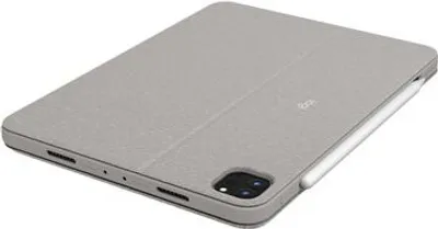 Produktbild von Logitech Combo Touch - Tastatur und Foliohülle - mit Trackpad - hintergrundbeleuchtet - Apple Smart connector - QWERTY - US International - Sand - für Apple 11-inch iPad Pro (1. Generation, 2. Generation, 3. Generation)
