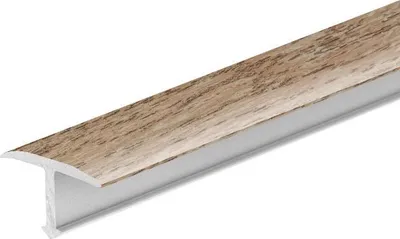 Zdjęcie produktu dla Profil fugowy gładki aluminiowy 14mm Cezar Dąb Jasny Mat 2,50m