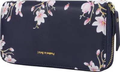 Image de Pomelo Best Portefeuille femme grand format avec blocage RFID, nombreuses poches, gaufrage fleuri