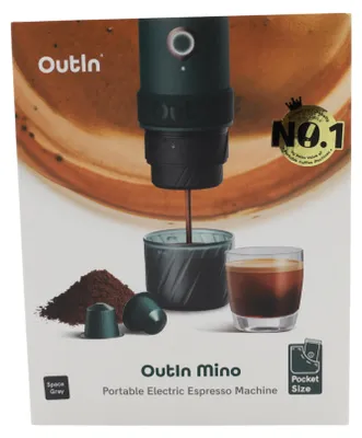 Produktbild von Outin OTEM-MO-01-AA-SG, Grau, Kaffeekapsel, Gemahlener Kaffee, 22 bar, 93,3 °C, 0,07 l, 12 g