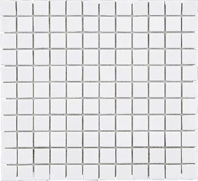 Produktbild von Keramikmosaik B-140 30,2x33 cm weiß